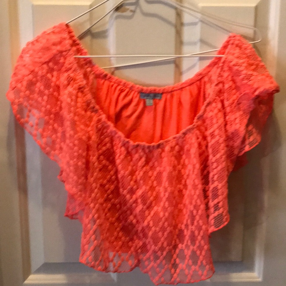 Off the shoulder belly too